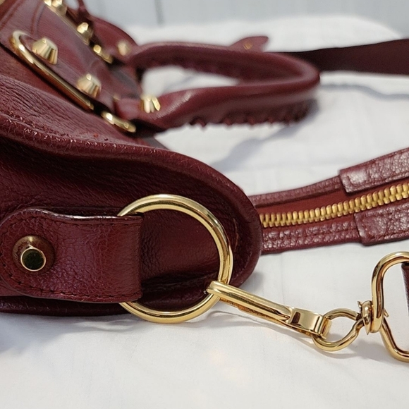 Balenciaga Classic City Metallic Edge Burgundy Leather - Picture 2 of 8